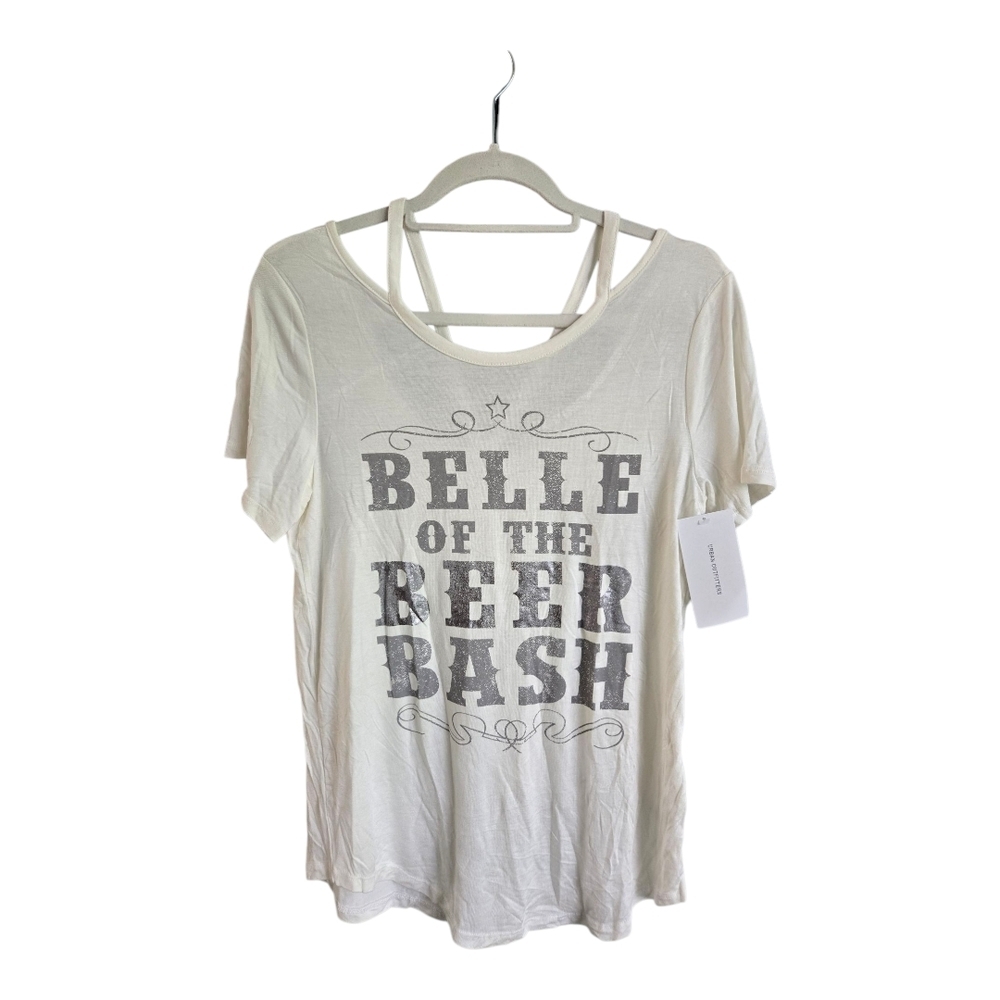 NWT Zoe + Liv Cream Relaxed Short Sleeve Tee,  Medium